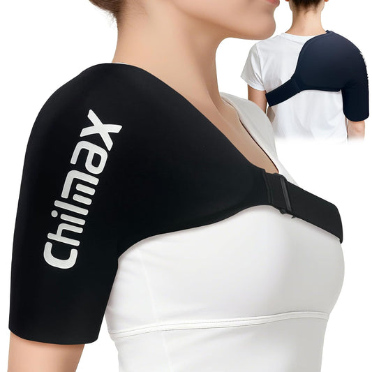 Shoulder Ice Pack Wrap for Rotator Cuff Cold Therapy Brace | Reusable Heat & Cooling Compression Gel Arm Sleeve for Shoulder Pain Relief, Injuries Post-Surgery Recovery,Men Women Gift