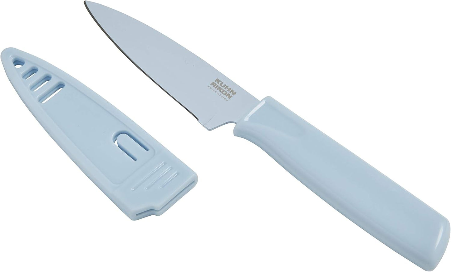 Kuhn Rikon Colori® Paring Knife – 4 Inch Japanese Stainless Steel, Nonstick Blade, Ergonomic Handle & Sheath, Yellow