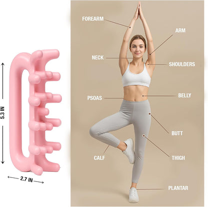 Fascia Massage Tool Trigger Point Massage Tools Anti Blaster for Cellulite Massager Tool Reaching Deep Myofascial Tissue Throughout The Body Release Muscle Knot Reduction (Pink)