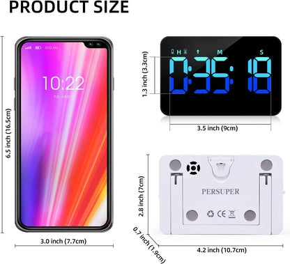 PERSUPER Kitchen Digital Timer, Count Down Up, Rechargeable, Vibration Mode | Adjustable Volume and Brightness LED Display, Time Management Cook, Desk, Kids Adults Study Teaching, Kitchen Gadgets RGB ﻿