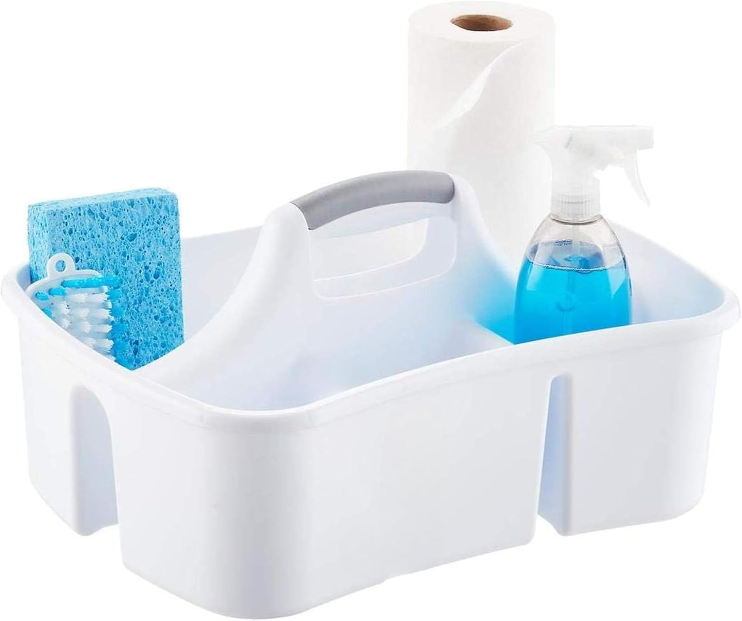 JOEY'Z Extra Large 5 Gallon Divided Cleaning Caddy Organizer with Handle | Cleaning Supplies for Housekeeping, Shower Caddy Portable, Shower Caddy Dorm - Cleaning Supplies Organizer 17.7 x 13.2 x 7.7