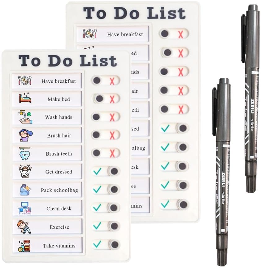 Chore Chart for Multiple Kids, ADHD Tools Checklist Board Routine Schedule (to Do List)