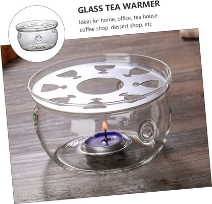 2Pcs Teapot Warmer Borosilicate Heating Stand for Tea for Home and Office Safe Ventilation for Housewarming and Birthdays
