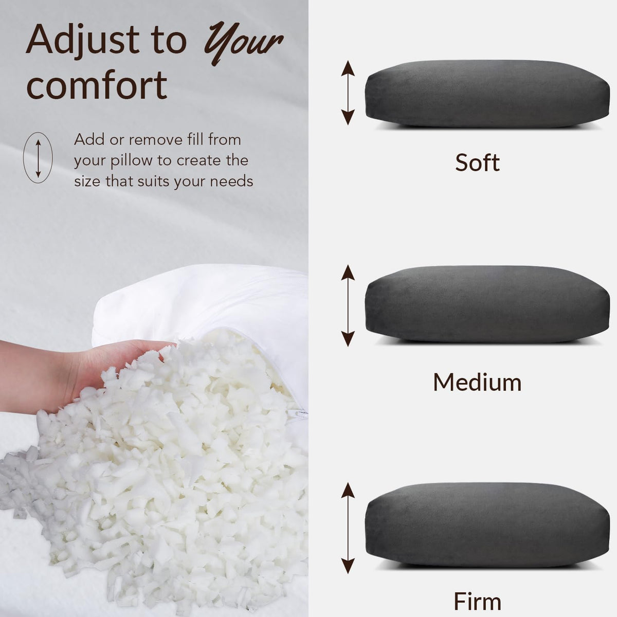 Head Recliner Pillow Adjustable Shredded Memory Foam Headrest Pillows for Recliner Chairs,Non-Slip Velvet Cushion for Pain Relief Neck Support Pillow for Travel Home Sofa Armchair with Zipper Cover