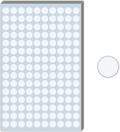 3000 Pieces, 1/2" - Colored Dot Stickers, Round Labels - 6 Colors