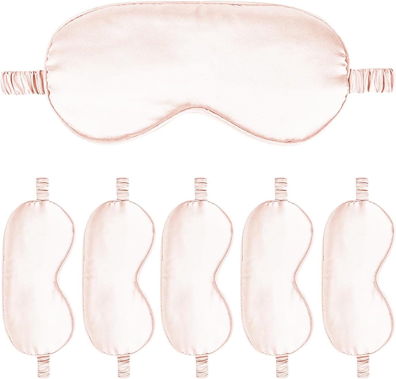 6PACK Silk Sleep Mask Satin Eye Masks Blackout Silky Eyeshade Cover Soft Blindfold Eyeshades for Women Sleeping Travel Gift