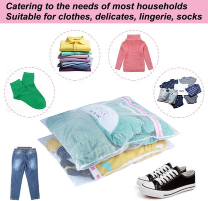 Vivifying Shoe Washing Machine Bag, 2 Pack Honeycomb Mesh Laundry Bag with Zipper for Sneakers, Running Shoes, Sock, Bras, Delicates and Toys