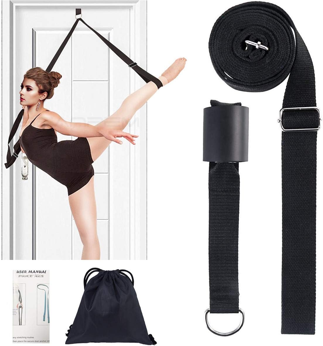 Adjustable Leg Stretcher Lengthen Ballet Stretch Band - Easy Install on Door Flexibility Stretching Leg Strap Great Cheer Dance Gymnastics Trainer Stretching Equipment Taekwondo Training