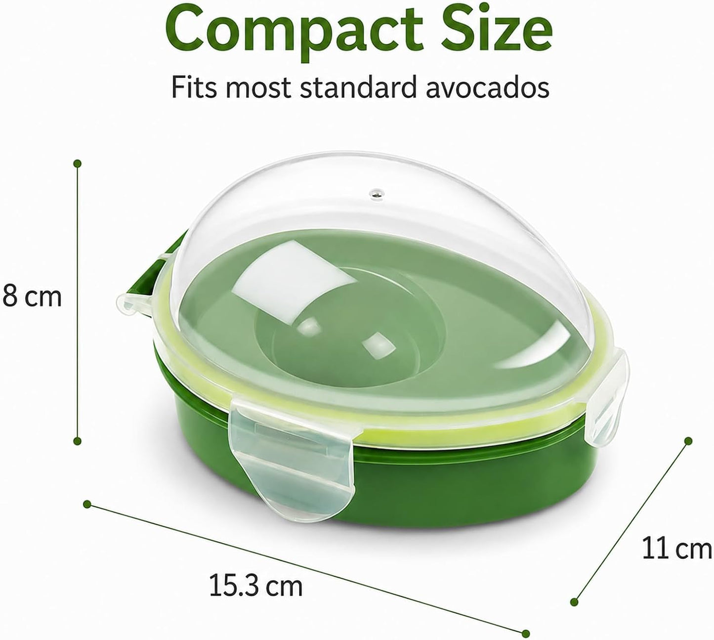 Avocado Saver Holder With Clear Lid Keep Fresh Fruit Container Box | Airtight Seal, Leak-Proof Design, Compact & Stackable, Reusable