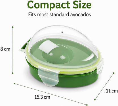 Avocado Saver Holder With Clear Lid Keep Fresh Fruit Container Box | Airtight Seal, Leak-Proof Design, Compact & Stackable, Reusable