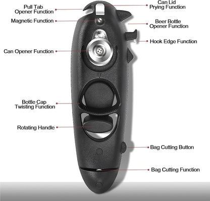 Can Opener, Side Cut Smooth Edge Manual Can Opener for Kitchen | Side cut can opener, compact manual tool, smooth edge cutting, easy kitchen use, safe lid removal, portable can opening tool