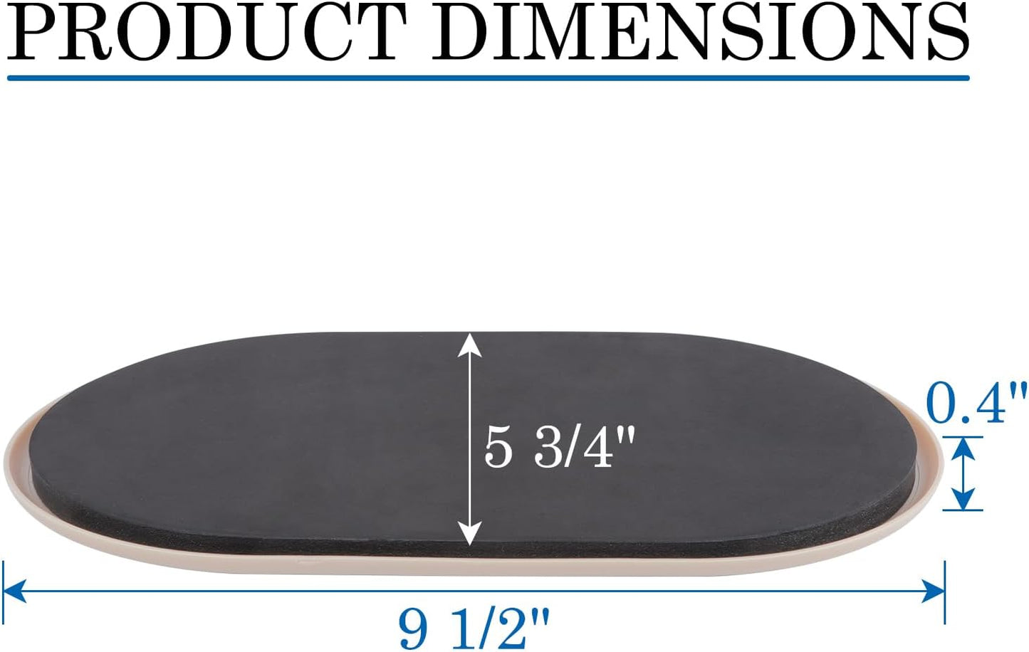 8 Pack Furniture Sliders, 9-1/2" x 5-3/4" Large Furniture Sliders for Carpeted Floors, Reusable Moving Pads Sliders for Heavy Furniture - Effortless Moving and Surface Protection