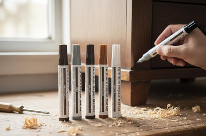Wood Furniture Repair Marker Set – Pack of 7 Multi-Tone Touch Up Pens for Scratch Restoration and Surface Blending