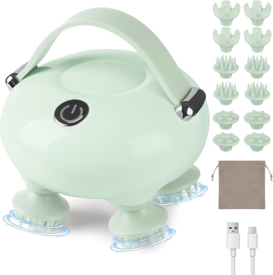 Scalp Massager, Head Massager Scalp with Tangle-Resistant Design | Portable Head Massager, Hair Massagers with 12 Massage Heads, 3 Modes, Mothers Day Gifts, Father Day Gifts for Mom, Dad