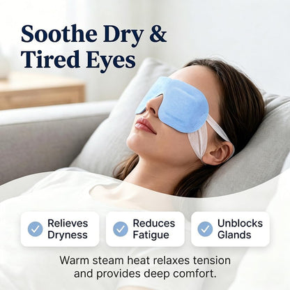 Facemoon 30 Pack Self-Heating Steam Eye Masks for Dry Eyes: Moist Heat Warm Compress for Stye Fast Relief & Digital Eye Strain, FSA Eligible HSA Disposable Heated Eye Mask, Unscented Travel Ready