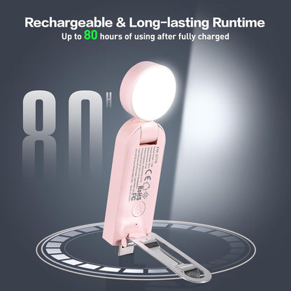 VAVOFO USB Rechargeable Bookmark Reading Light, Blue Light Blocking Amber LEDs for Bedtime Reading - Clip On, 9 Lighting Modes
