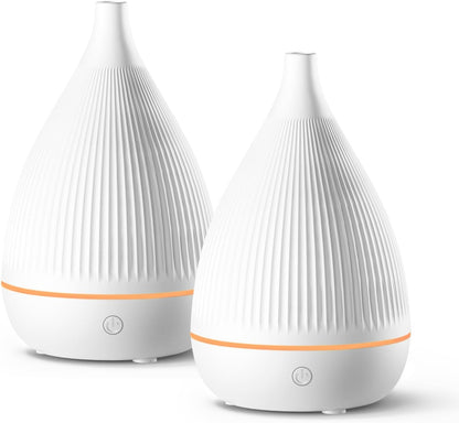 Ultrasonic Essential Oil Diffuser, Home Fragrance Aroma Diffuser with Auto Shut-Off, Color Change Night Light & Ultra-Quiet Operation, BPA-Free Portable Aromatherapy Humidifier for Home (Black)