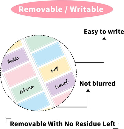 Removable Freezer Labels Stickers, 1 x 3 Inch Blank Removable Freezer Labels Food Storage Stickers, Date Label Waterproof Oil Resistant Easy Clean No Residue- 250 Sheets