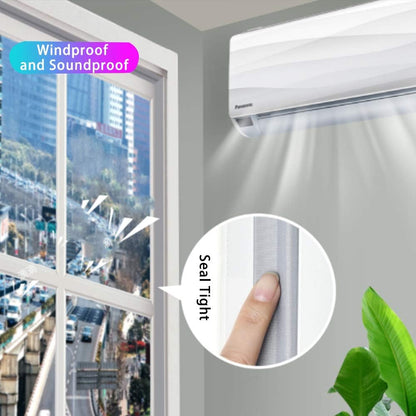 118 Inch Window Draft Stopper Foam Seal Strip Self Adhesive, Window Insulation Tape and Door Side Weather Stripping Soundproof, Door Bottom Sweep Noise Gap Blocker (White, T Shape)