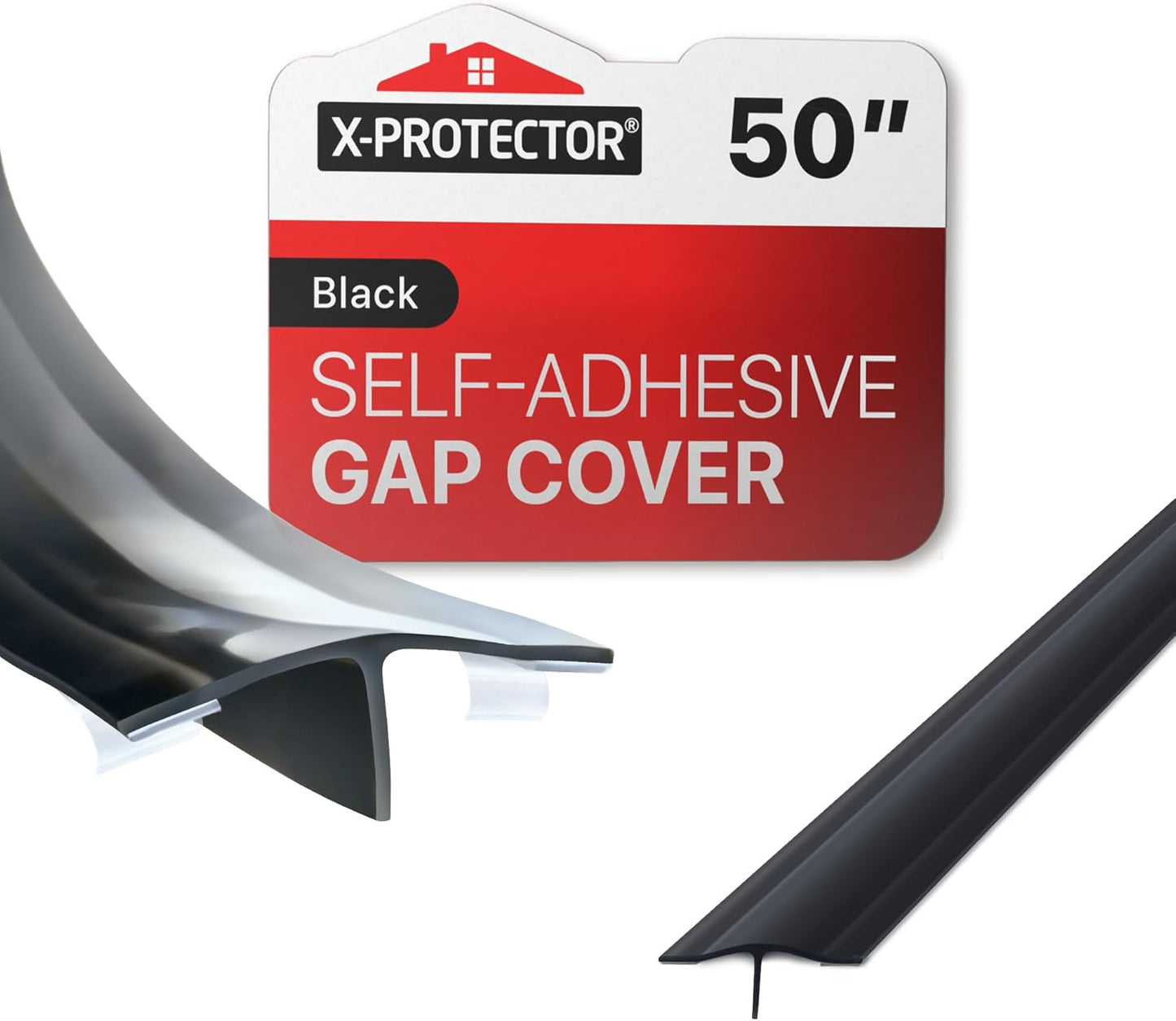 Silicone Stove Gap Cover X-Protector - 50"x1" Premium Counter Gap Filler | Self-Adhesive Guard Between Stove and Counter - Heat Resistant Oven Counter Gap Protector - Stove Top Spill Guard