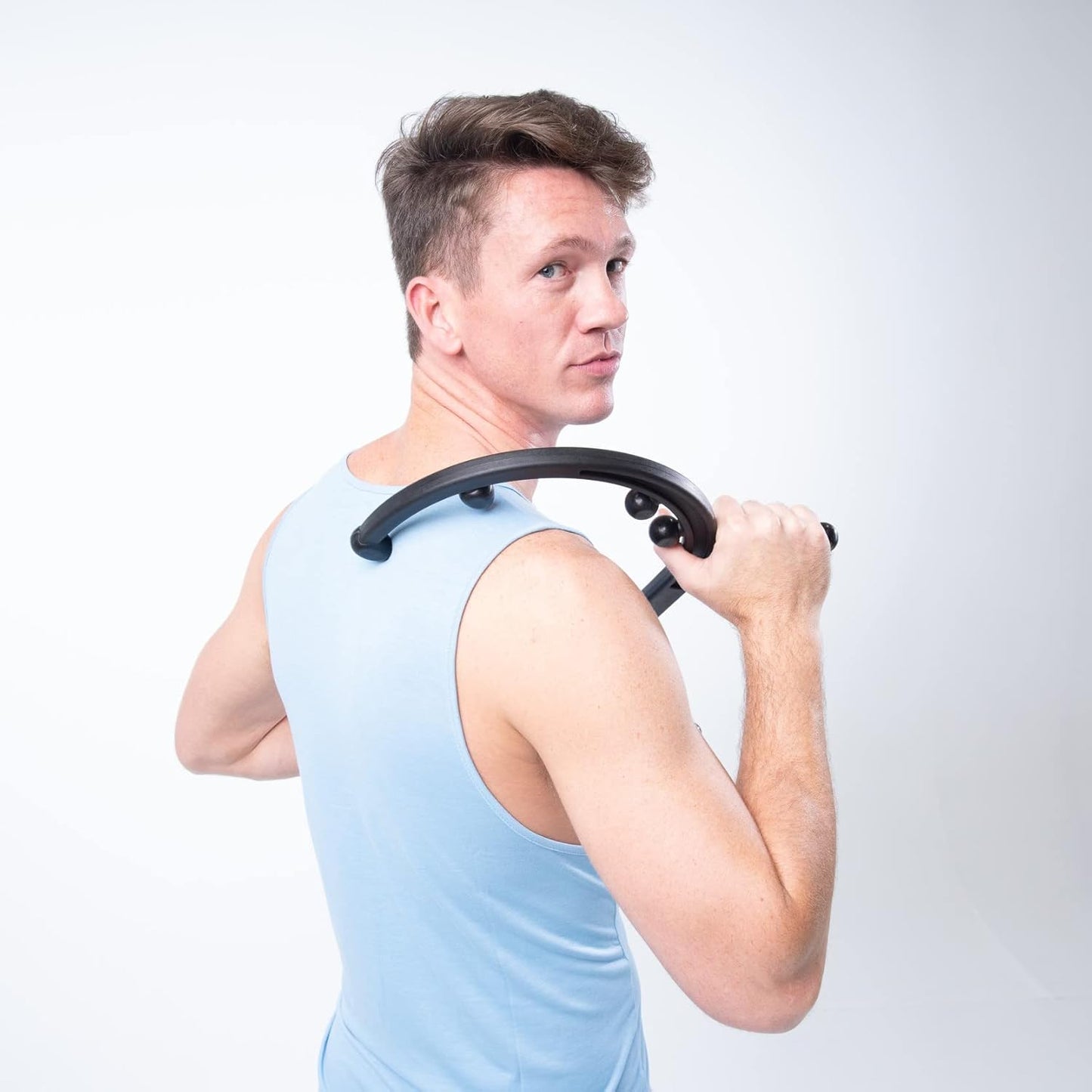 Body Back Buddy Classic Back Massager & Neck Massager for Pain Relief, Blue | USA Made Dual Massage Hooks For Back, Shoulder, And Neck, Muscle Knot Remover For Trigger Point Therapy And Full Body Relief
