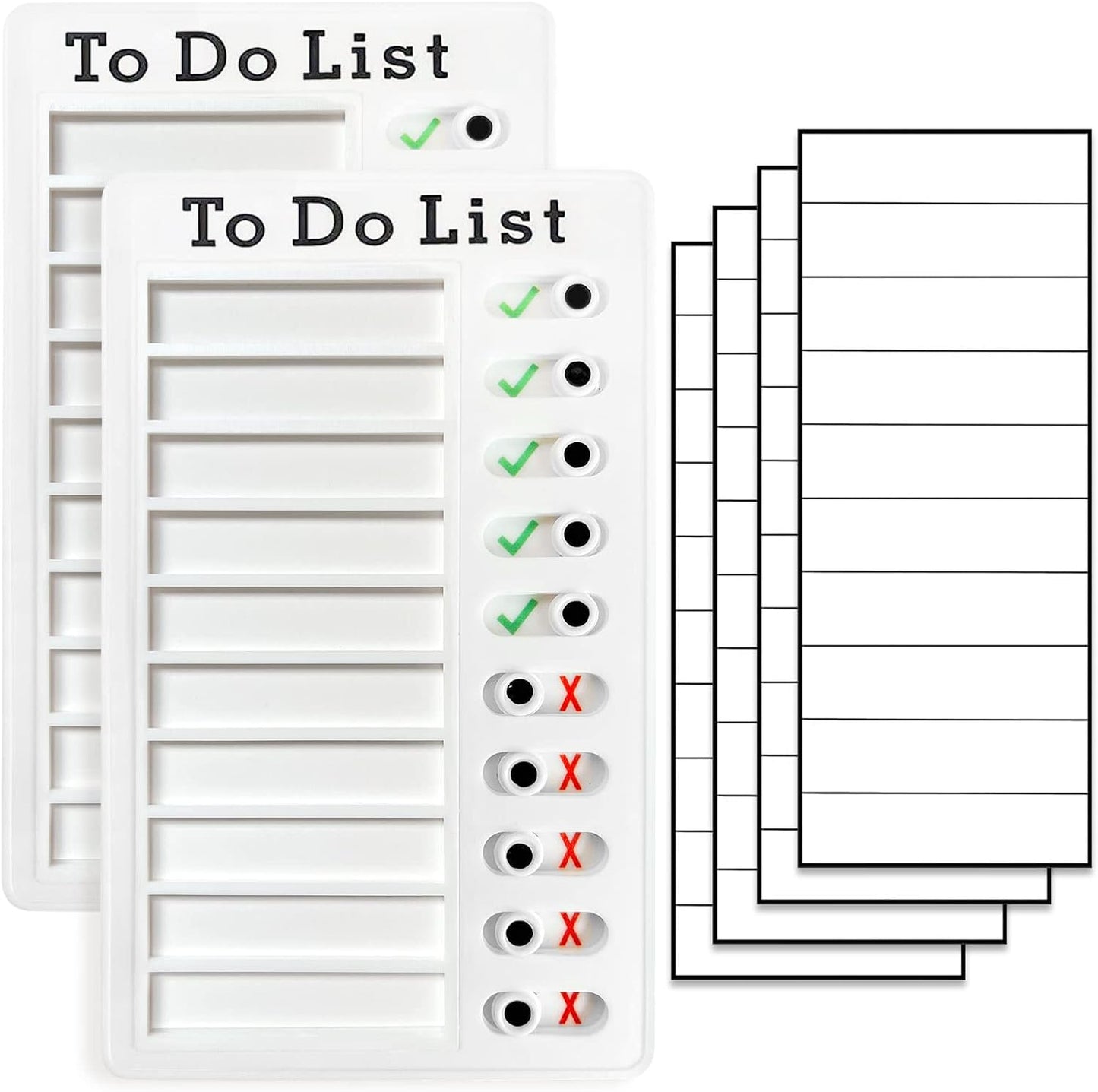 Chore Chart for Kids: Dry Erase Visual Schedule, Magnetic Bedtime/Morning Routine Chart - Toddler Chore Board, Checklist, To Do List for Kids (2 morning checklists, 2 bedtime checklists)