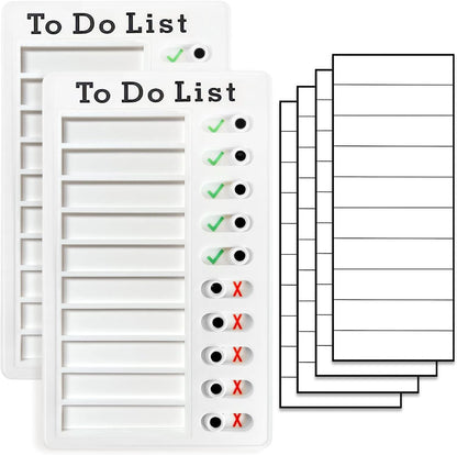 Chore Chart for Kids: Dry Erase Visual Schedule, Magnetic Bedtime/Morning Routine Chart - Toddler Chore Board, Checklist, To Do List for Kids (2 morning checklists, 2 bedtime checklists)