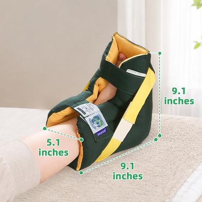 Foot Drop Heel Protector – Ankle Support for Bed Sores, Pressure Relief & Diabetic Care – Adjustable Straps, Breathable, Machine Washable (Dark green, Free Size)