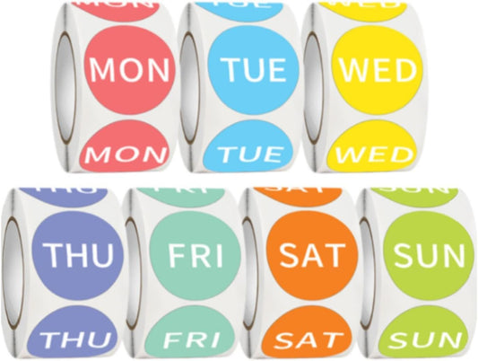 Day Dot Food Rotation Labels Expiration Date Decal 3500/7 Rolls Removable