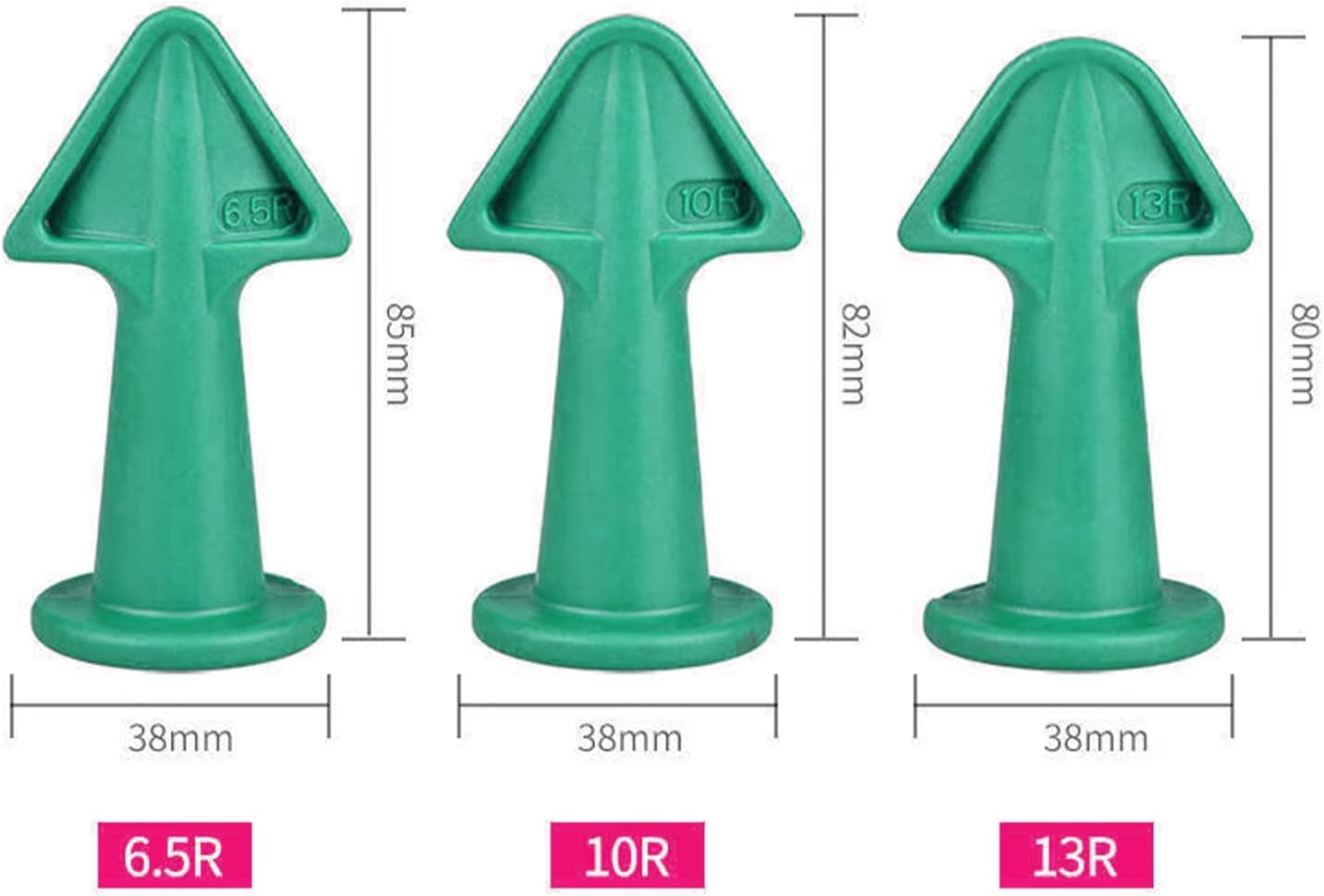 Caulk Tip Tool Caulking Tips Set with Nozzle Adapter Silicone Caulk Applicator Tools Reusable Nozzles for Finishing Grout and Sealant Caulk Gun Accessories for Easy Application 6.5R 10R 13R