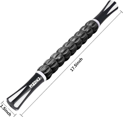 Wooden Cellulite Massage Roller for Legs and Thighs - Handheld Fascia Blaster Tool for Muscle Relief, Lymphatic Drainage & Body Sculpting - Anti Cellulite Massager for Women and Men (12 Wheel)