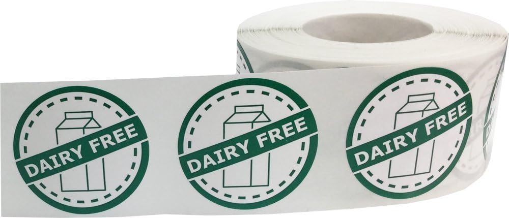 InStockLabels Gluten Free Food Rotation Labels, 1.25 Inch, 500 Stickers | Food safety allergy awareness labels for home meal prep, retail packaging, restaurants, food trucks and storage use
