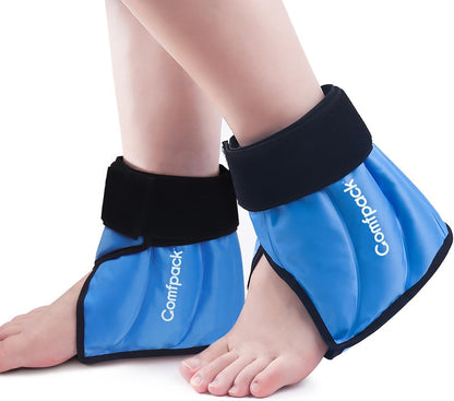 Comfpack Heel Ice Pack Wrap for Plantar Fasciitis Relief, Ankle Ice Pack | FSA Eligible, Ice Pack for Injures Reusable, Gel Cold Pack Warp for Achilles Tendonitis, Swelling, Ankle Sprain, Heel Pain
