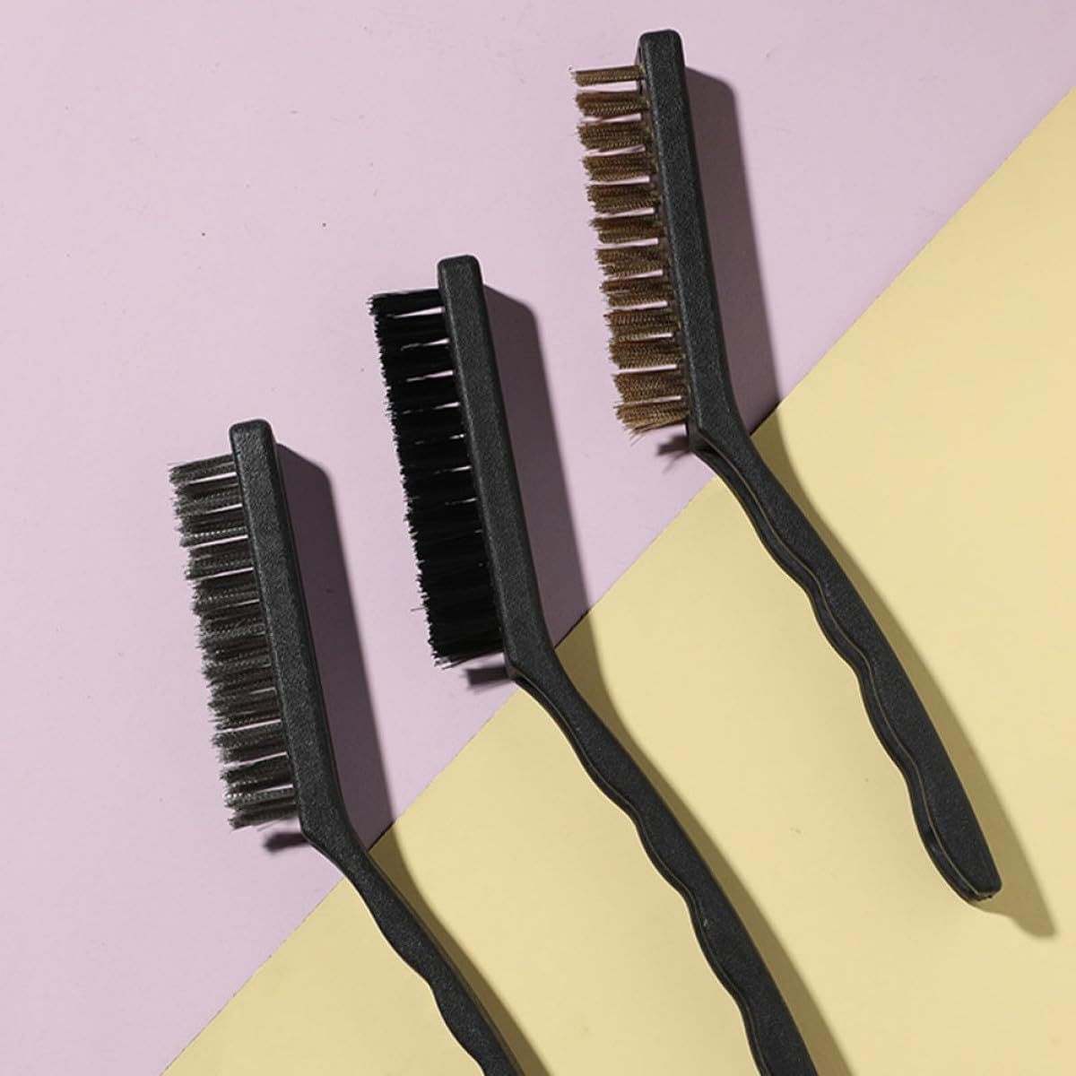 GALPADA Cooktop Cleaning Brush Set 3pcs Wire Brushes for Kitchen Range Hood and Stove Gap for Household Grease Removal and Tight Space Cleaning