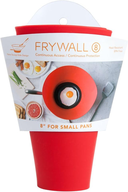 Frywall 8 (Small) - Red - Splatter Guard, as Seen on Shark Tank