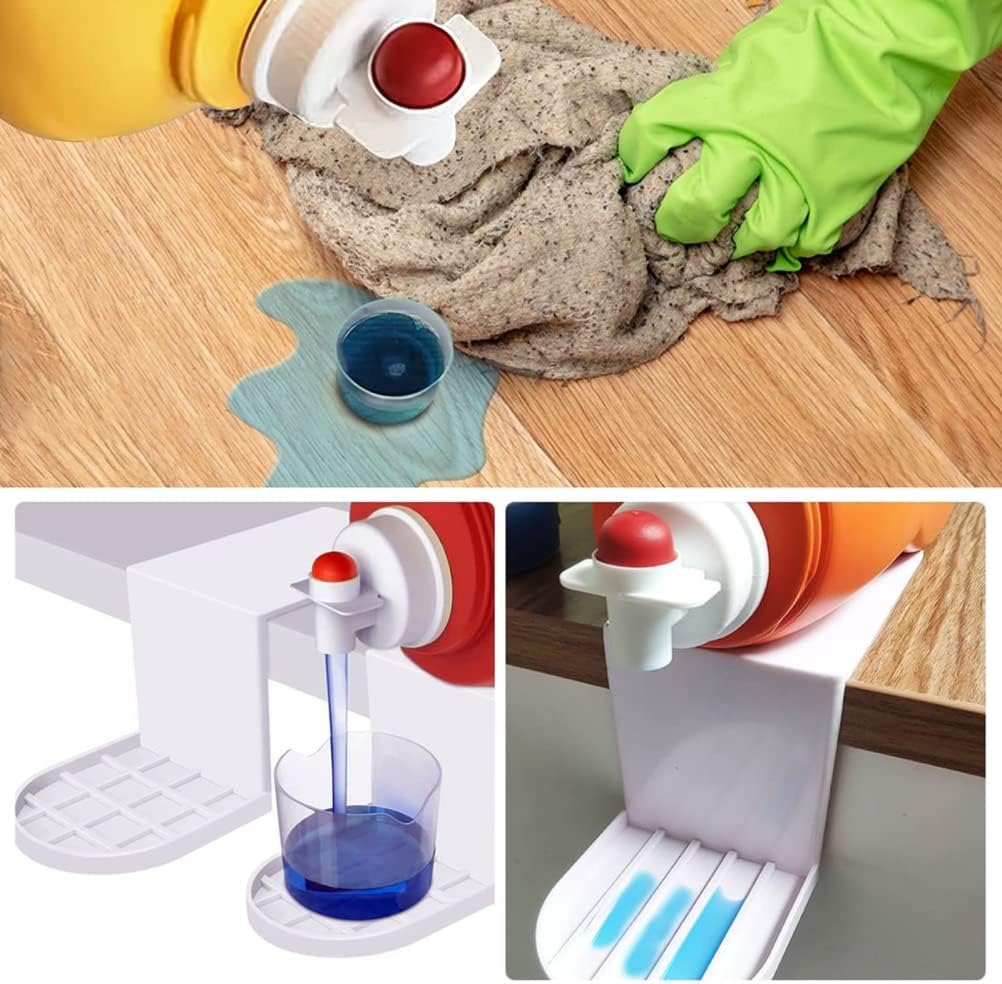 JTLB Laundry Detergent,2 Pack Laundry Detergent Holder Detergent Cup Holder Drip Catcher Tray Laundry Dispenser for Fabric Softener Container