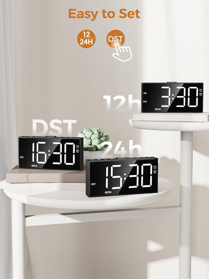 Vibrating Alarm Clock for Heavy Sleepers with Bed Shaker, 116dB Dual Alarms