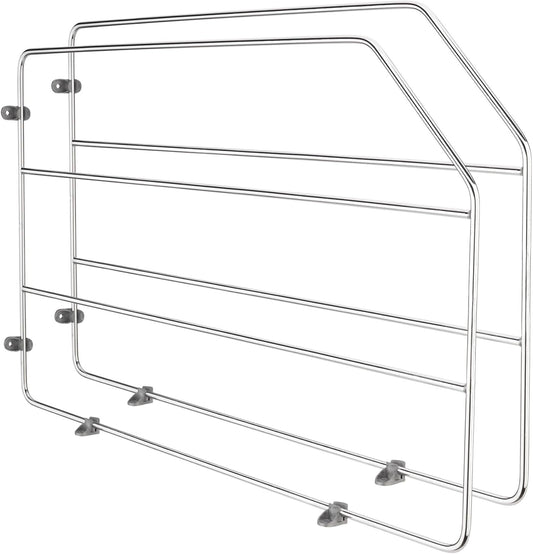 Rev-A-Shelf 12" Bakeware and Tray Divider for Wall/Base Cabinets, Chrome | Baking & Cookie Sheet Organizer, Min Opening Width of 3", 597-12CR-2-1