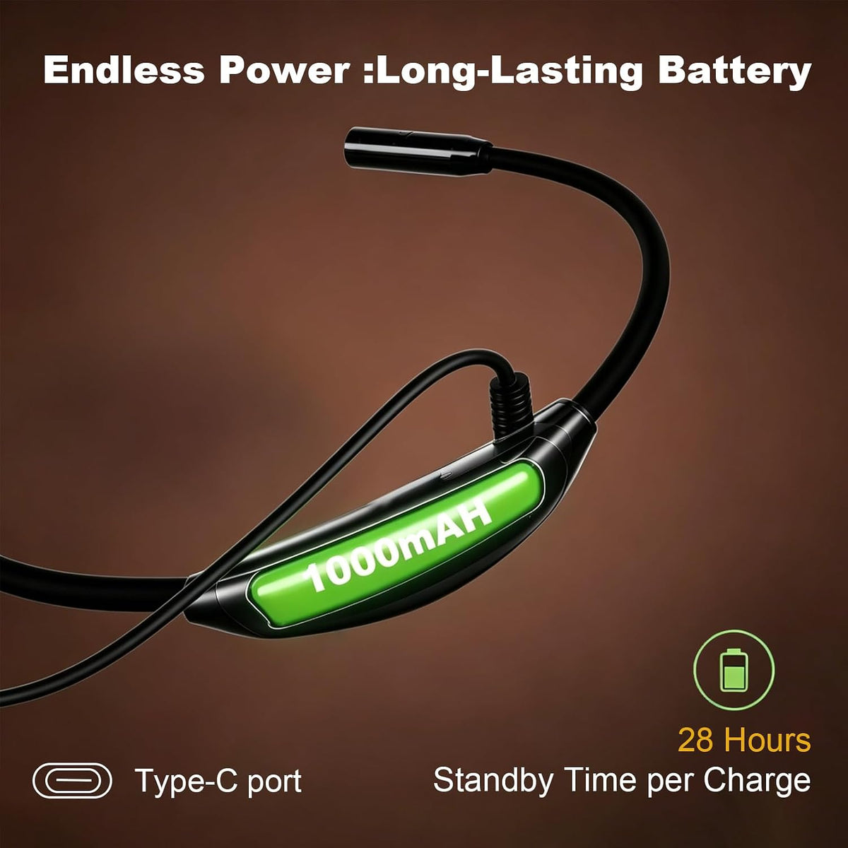 YEELIGHT Neck Light for Reading at Night, 3-Color & 4-Brightness Book Light, Rechargeable 1000mAh USB-C Reading Light, Ultra-Light Weight 110g Hands Free for Bed, Knitting, Repairing