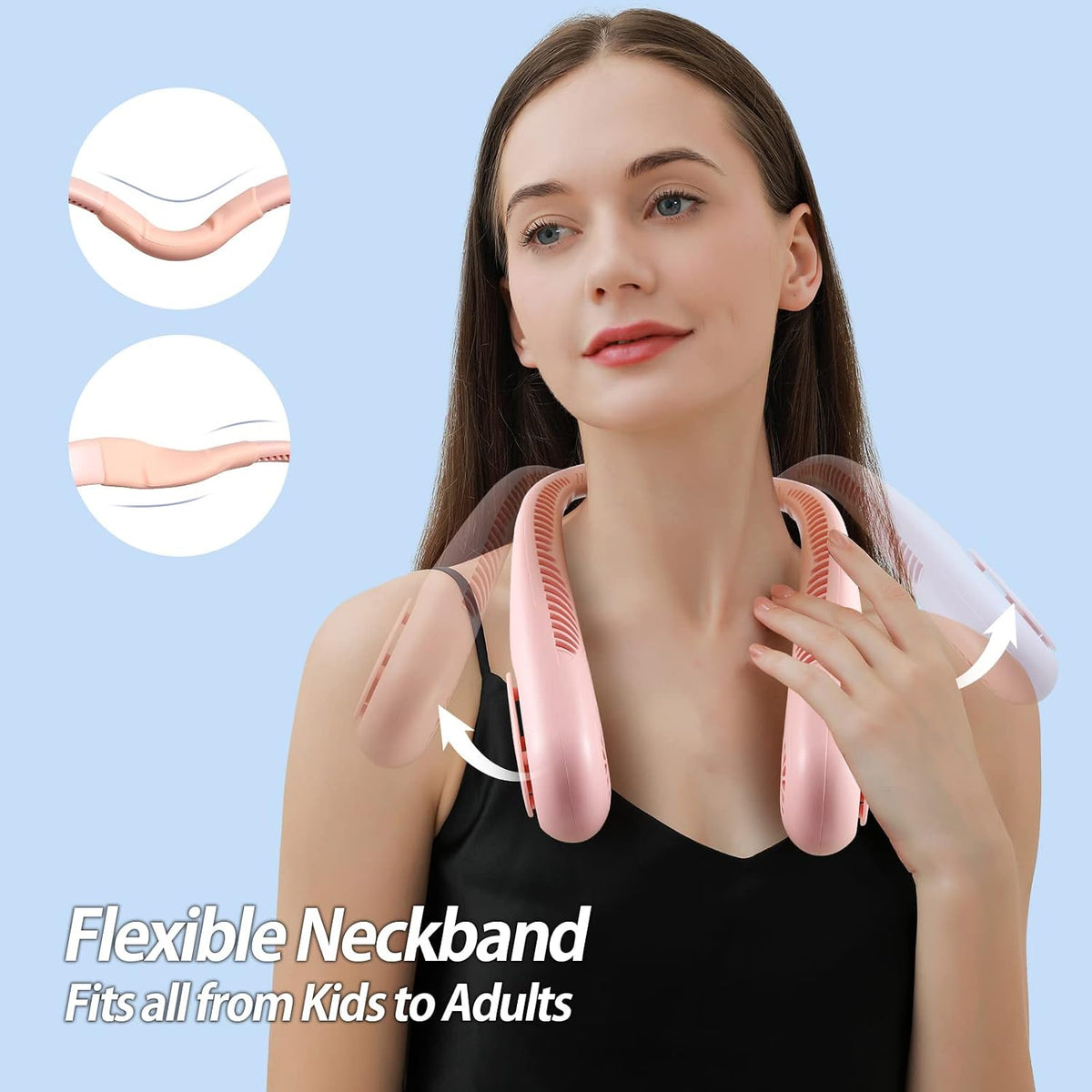 AMACOOL Bladeless Neck Fan, Mothers Day Gifts for Mom, Gifts for Father Dad Husband, Rechargeable Wearable Fan for Men Women Hot Flashes Relief Travel Outdoor Sports Golf Cruise Essentials 2026