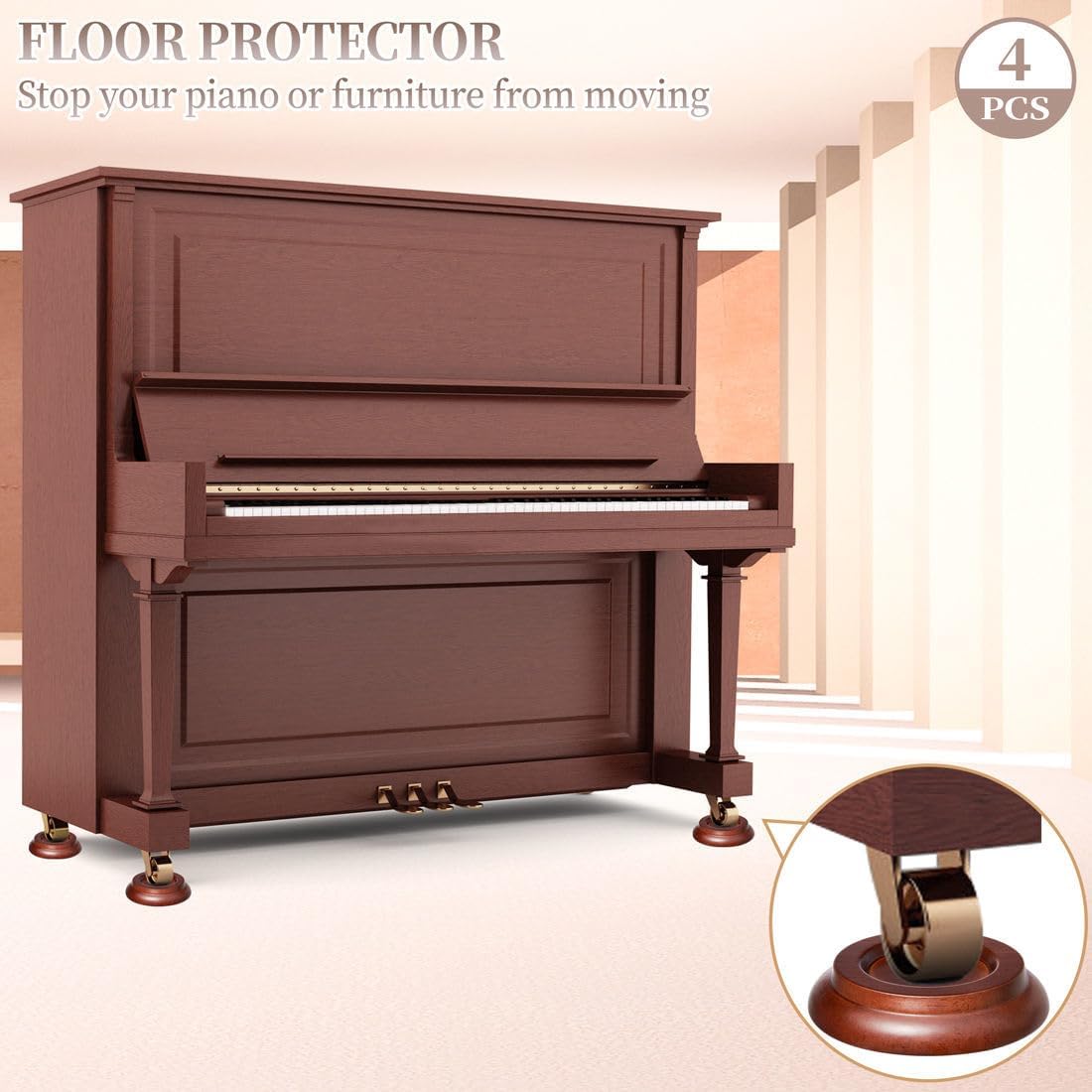 Piano Caster Cups Upright Piano Caster Cups Wood Coasters Cups