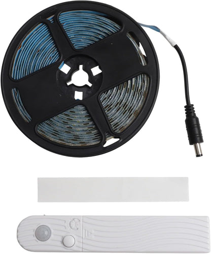 LED Motion Sensor Light For Furniture Induction Activation And for battery Powered For Cabinets And Beds(White light-1M)