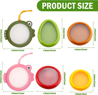 Set of 4 Fresh Food Containers, Fresh Pod, Reusable Silicone Storage Pods for Avocado, Onions, Tomatoes, Garlic – Anti-Oxidation for Fridge, Send Goods from Local Warehouse
