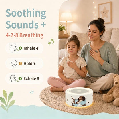 Kipcush White Noise Machine for Baby & Adults, 30 Soothing Sounds, Sleep Sound Machine with 8 Color Night Light, Memory Function, White Noise for Sleeping, Nursery, Office, Travel & Relaxation