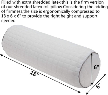 Kingnex Cylinder Bolster Roll Pillow for Sleeping on Back or Side 20x8