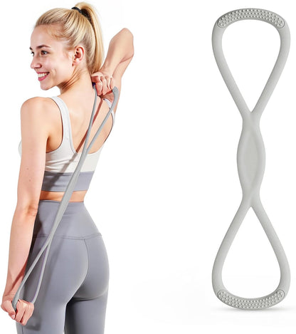 Figure 8 Resistance Band, Figure 8 Resistance Bands for Women Men,Resistance Band Figure for Working Out, Non-Slip Handles, Home Gym, Yoga & Physical Therapy