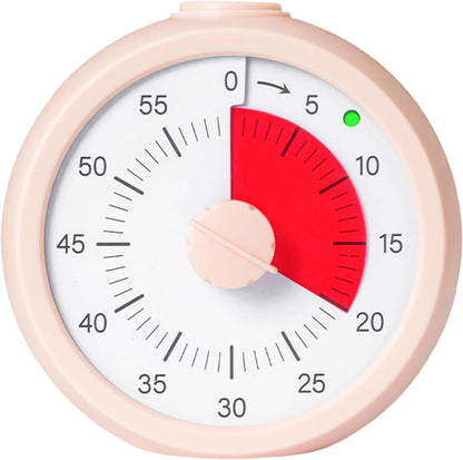 Visual Timer for Kids 60 Minute Countdown Timer Rainbow Disk Desk Timer Clock for Classroom Study Office Kitchen with Silent Operation (Purple)