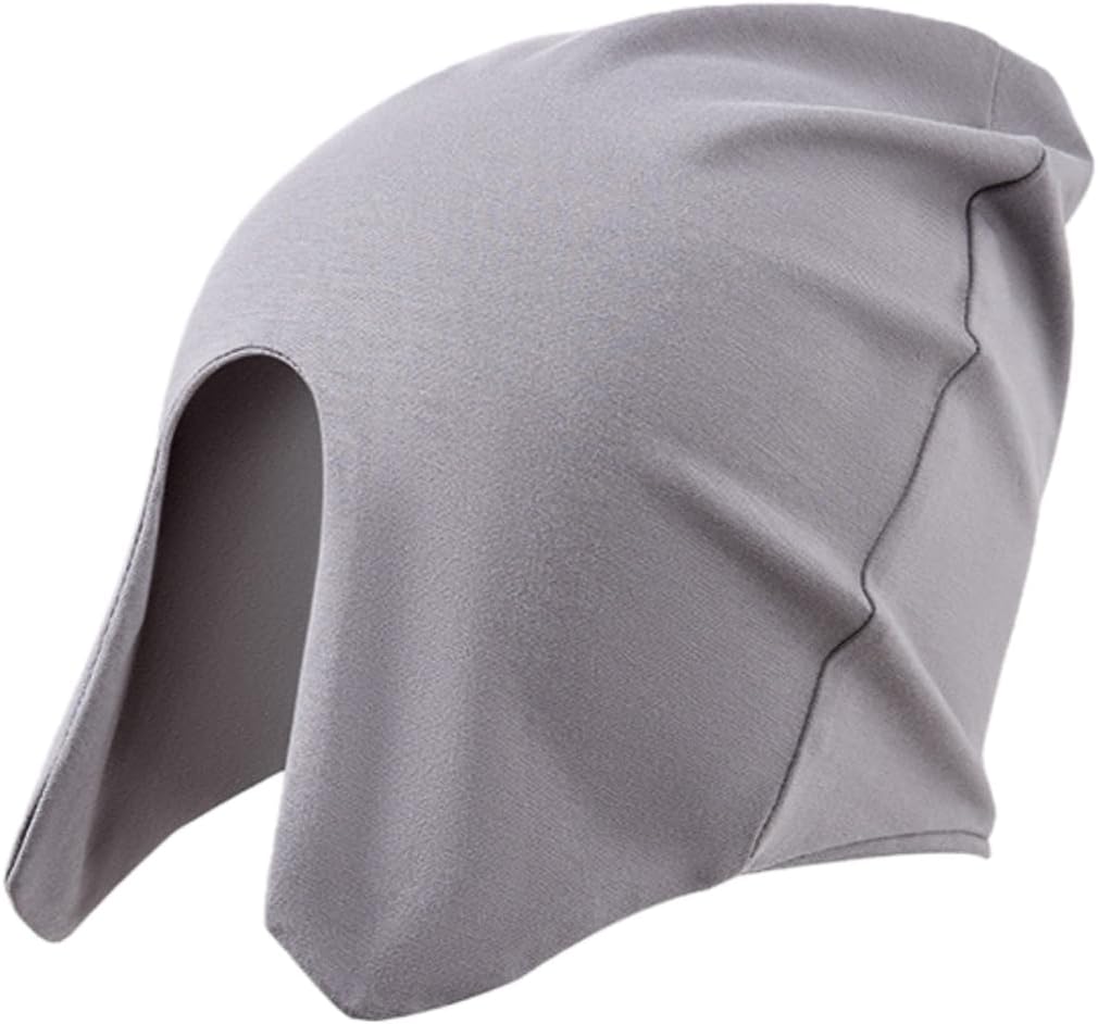 Cotton Light Blocking Night Cap Slouchy Blackout Eye Cover Mask Travel Nap Beanie Deep Sleep Hat Breathable Blindfold Skull Cap for Men Women Elderly Postpartum Warm Windproof Sleep Hat