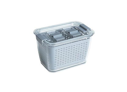 Kitchen Spaces Stackable Fridge Storage Colander Containers, Variety Pack | 3 Sizes to Store Fresh Produce, Organize Washed Fruits and Veggies, Snap and Seal Lids with Adjustable Vents, Hand Wash Only
