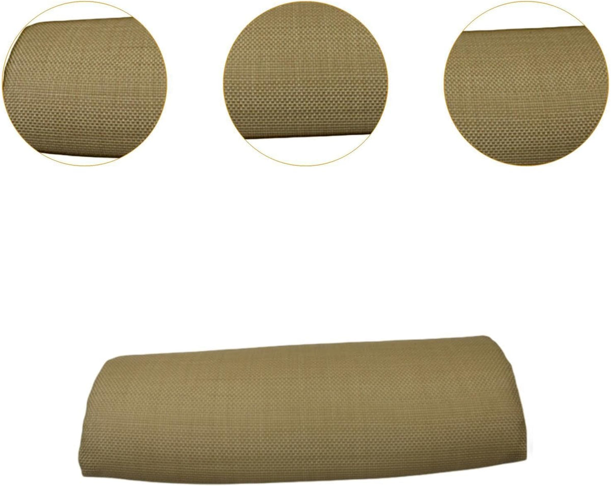 Chaise Lounge Head Pillow Neck Support Cushion Soft Removable with Elastic Band Recliner Headrest Pillow for Office Garden, Khaki